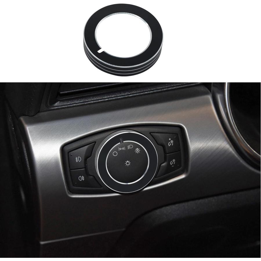 【並行輸入品】TopDall Black Aluminum Headlight Volume Tune Control Knob Cover Ringの画像