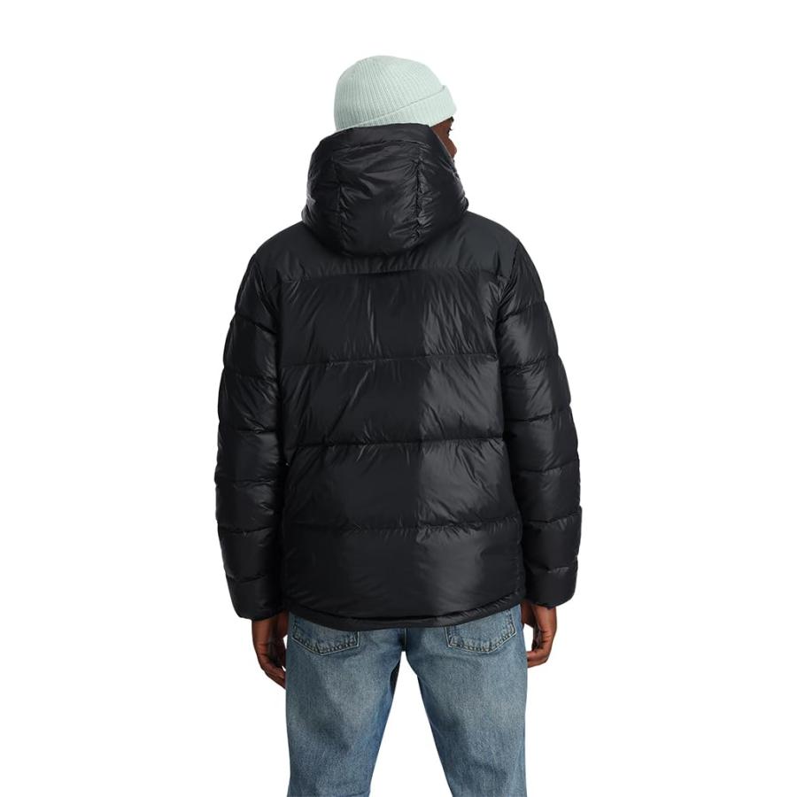 【並行輸入品】Spyder Men's Standard Windom Tech Hooded Down Jacket, Blackの画像