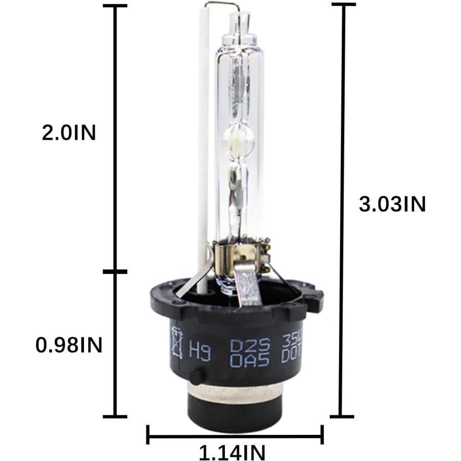 【並行輸入品】yuksood D2S HIDヘッドライト電球 35W キセノンヘッドライト HIDバルブ 6000K クールホワイト 160%照射距離の画像