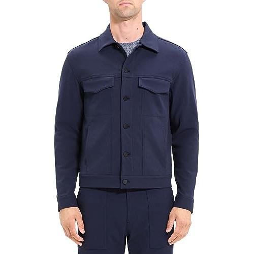 【並行輸入品】Theory Men's River Jacket in Neoteric Twill, Dark Navy, Lの画像