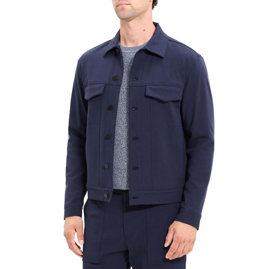 【並行輸入品】Theory Men's River Jacket in Neoteric Twill, Dark Navy, Lの画像