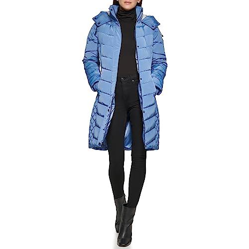【並行輸入品】Kenneth Cole Women's Quilted Puffer Jacket with Faux Fur Trimmedの画像