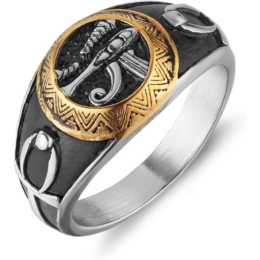 並行輸入品】HZMAN 古代エジプトリング メンズ レディース ステンレス