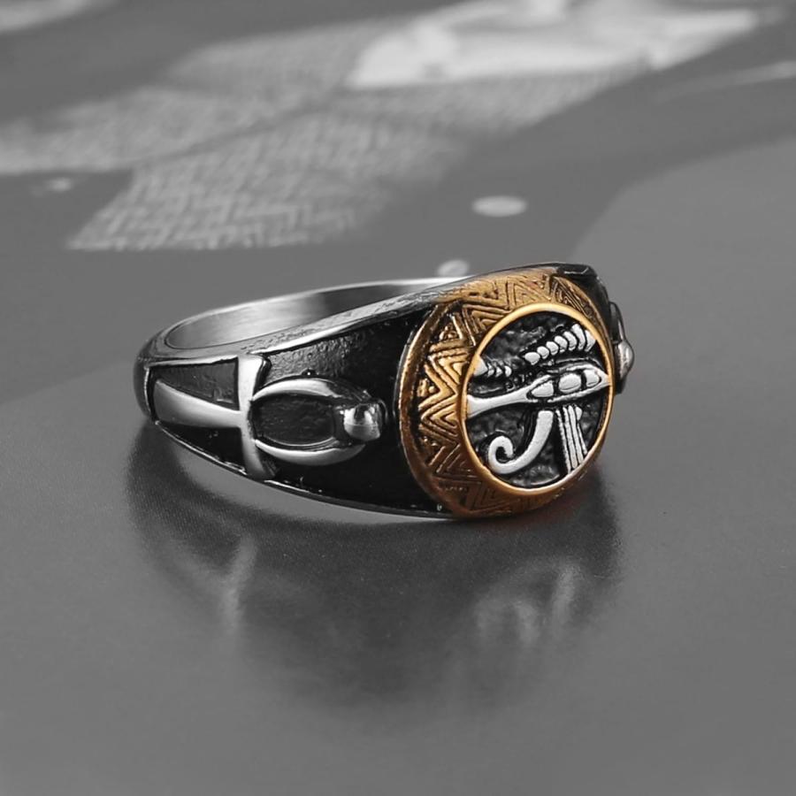 並行輸入品】HZMAN 古代エジプトリング メンズ レディース ステンレス
