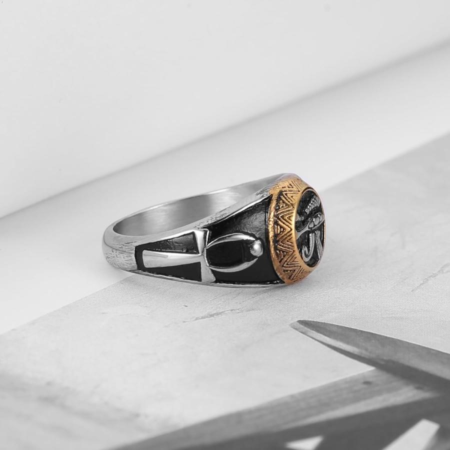 並行輸入品】HZMAN 古代エジプトリング メンズ レディース ステンレス