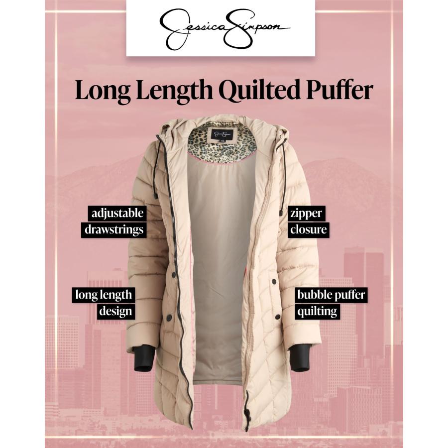 Jessica Simpson Women's Winter Coat   Long Length Packable Quilt 並行輸入品｜good-face｜04