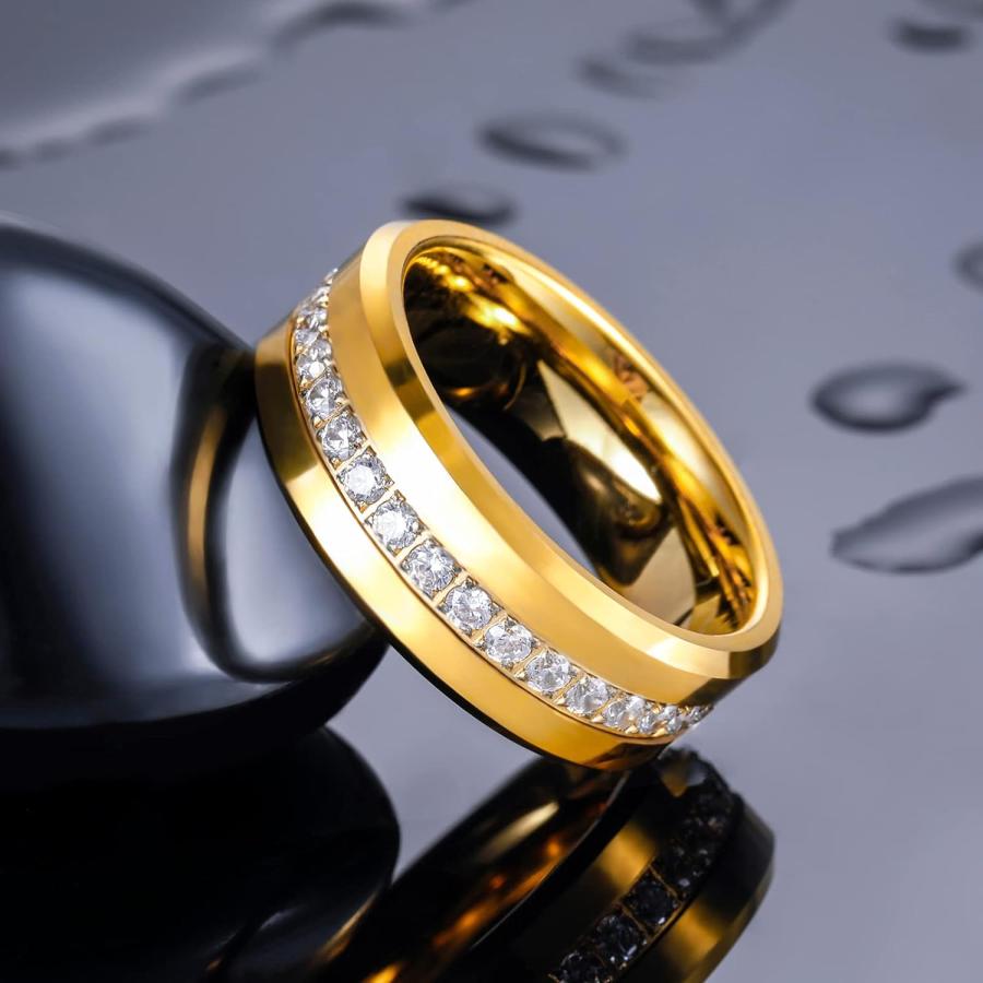 並行輸入品】TRUMIUM 8mm メンズ結婚指輪 タングステンリング ホワイト