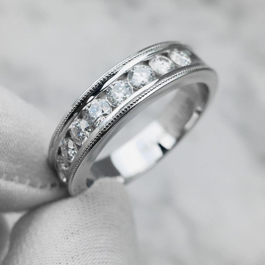 【並行輸入品】Luyona モアッサナイト エタニティ 結婚指輪 メンズ 1-2cttw D カラー ラウンドカット 人工モアッサナイト ダイヤモンド_1