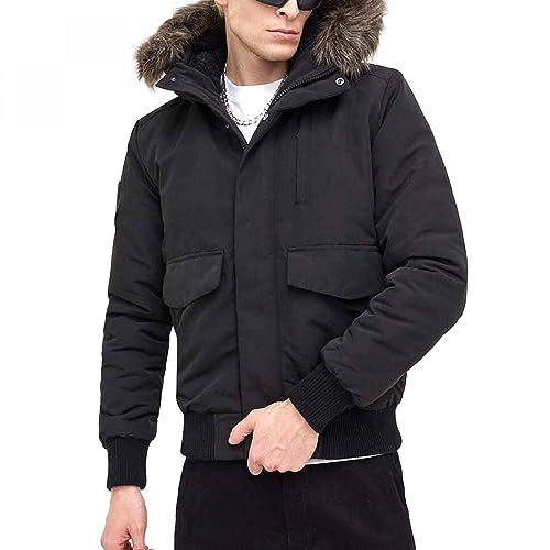【並行輸入品】Superdry Mens Hooded Everest Puffer Bomber Jacket Jet Black Sizeの画像