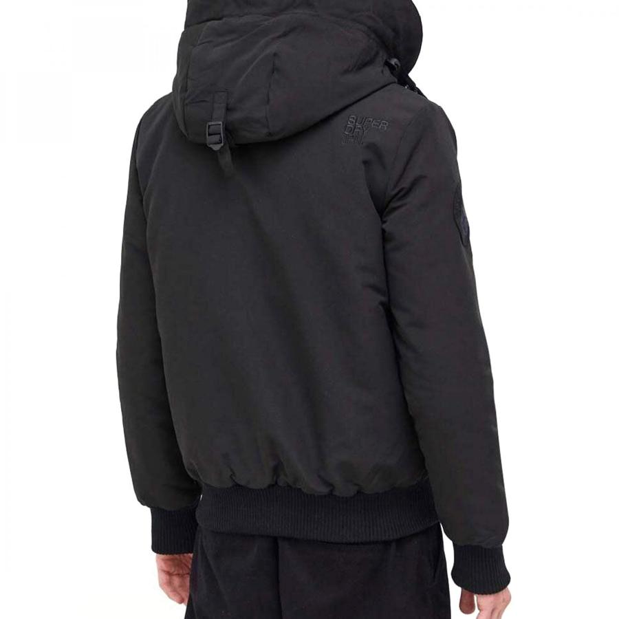 【並行輸入品】Superdry Mens Hooded Everest Puffer Bomber Jacket Jet Black Sizeの画像