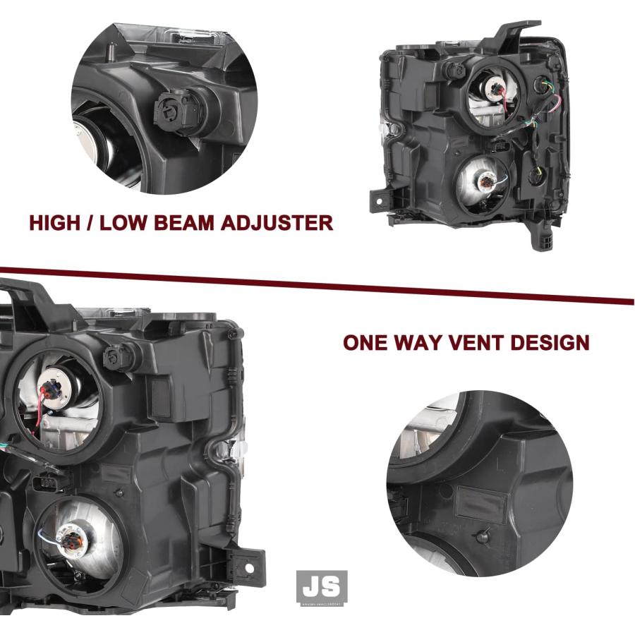 【並行輸入品】JSBOYAT 2015-2019 Chevy Silverado 2500 3500 HD OEプロジェクターハロゲンヘッドライト交換の画像