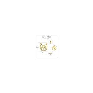 【並行輸入品】14K ゴールド バタフライ/リーフ/馬/ヒトデ/ハート/バー/マウンテンイヤリング 14Kイエローゴールドイヤリング ミニマリスの画像