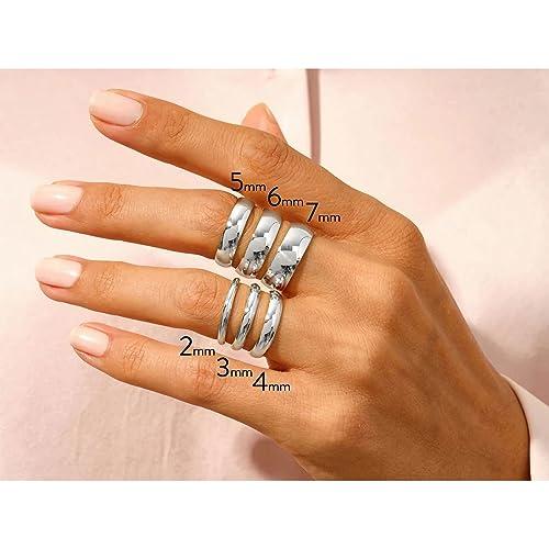 【並行輸入品】10K white Gold 4mm wedding Band 14K White Gold Rings Men Wedding Banの画像