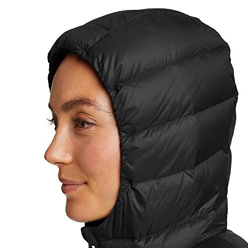 【並行輸入品】Eddie Bauer Women's CirrusLite Down Hooded Jacket, Black, Largeの画像
