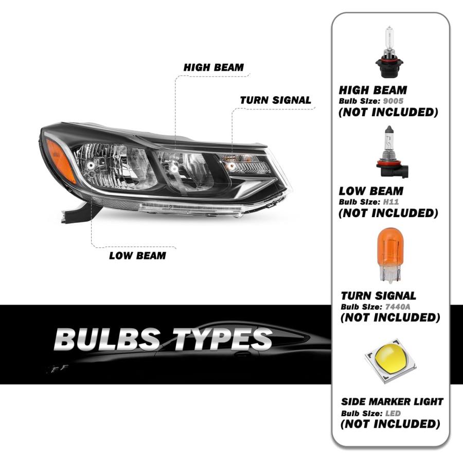 【並行輸入品】SOCKIR Fit for 2017-2022 Chevy Trax Headlight Assembly Replacement N_1
