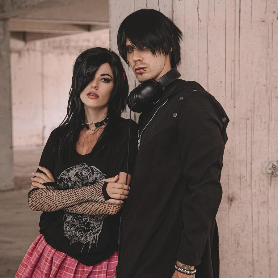 並行輸入品】Watt's Wigs - Emo Costume Set for Men 2000s Goth Pop