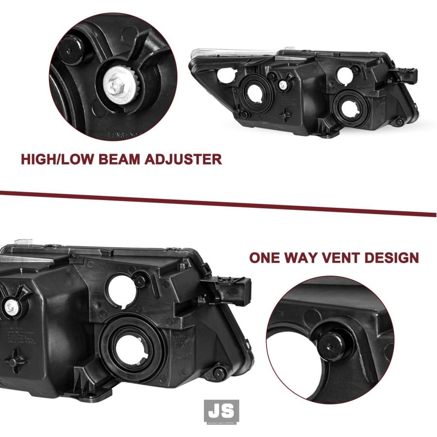 【並行輸入品】JSBOYAT 09-20 Dodge JourneyヘッドライトアセンブリOE交換用ハロゲンヘッドランプ 電球付き 右/助手席側 (Rの画像
