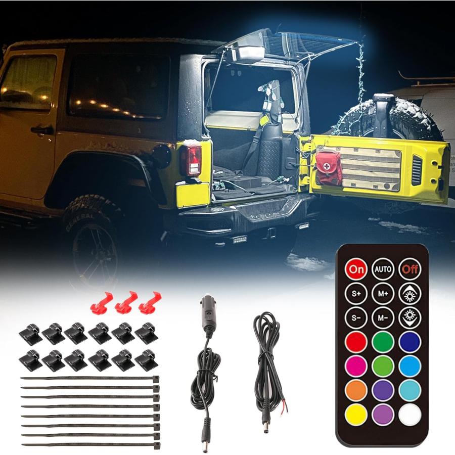 Jeep Camping Light 40 Inch RGBW Jeep Rear Window Light Strip - Wireless ...