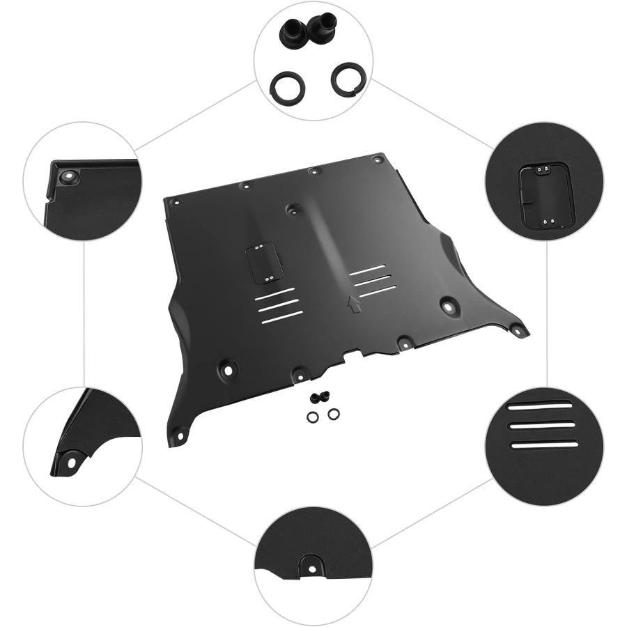 【並行輸入品】1x Front Skid Plate  Under Engine Guard Cover Fit for Tesla Modelの画像