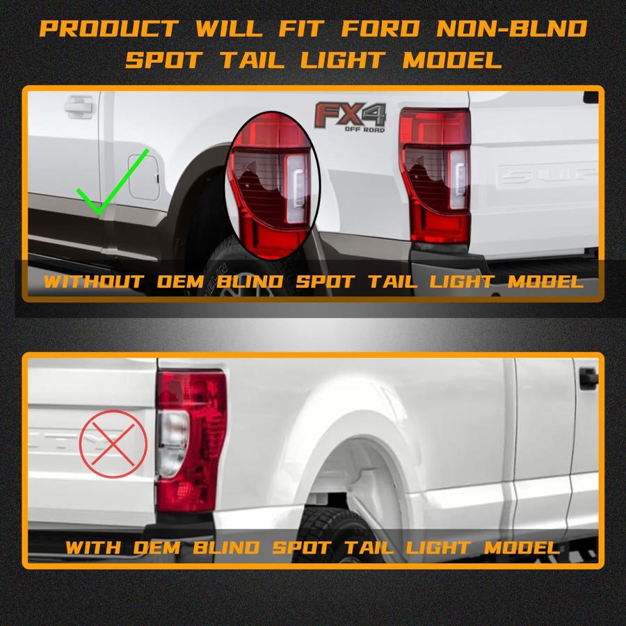 【並行輸入品】左運転席側リアテールライトアセンブリ 2020 2021 2022 フォード F250 F350 スーパーデューティー ブラインドスポッの画像