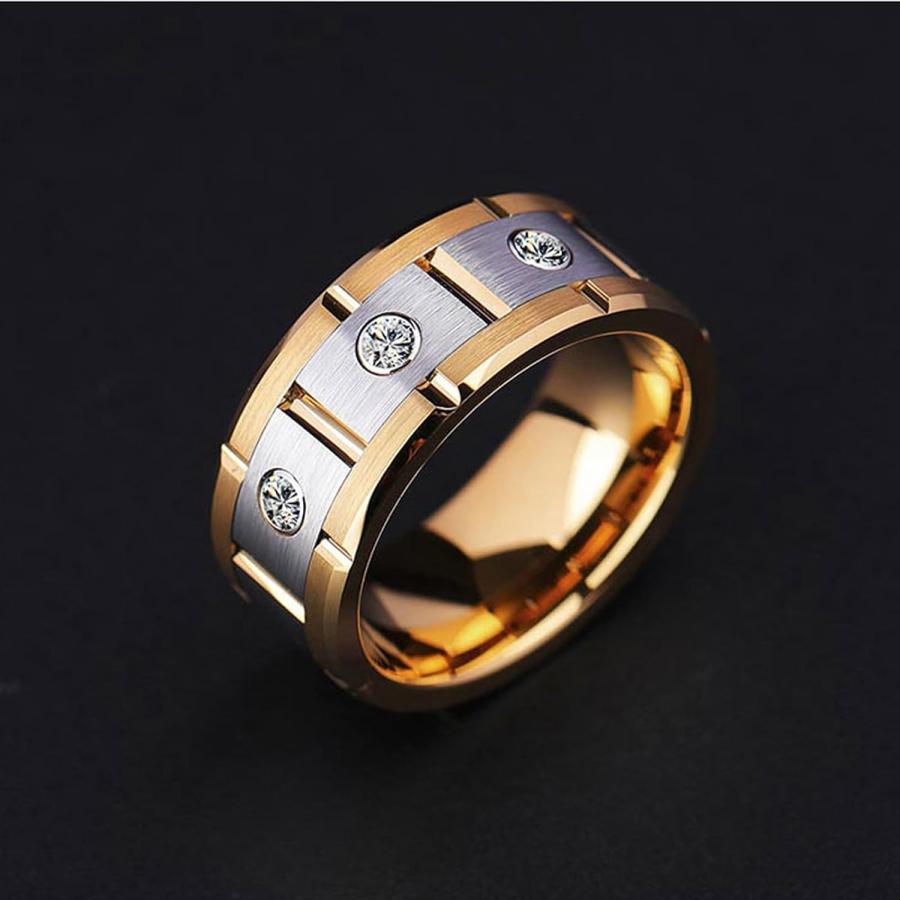 並行輸入品】ringcolor マットイエローゴールドメッキ 9mm チタン