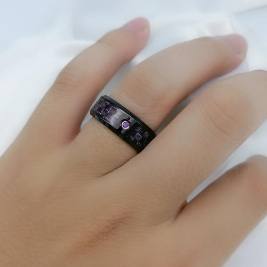 並行輸入品】ringcolor ブラックメッキ チタンスチール メンズリング