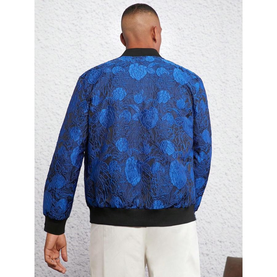 【並行輸入品】Men's 2023 Autumn And WinterJjacket Coat Outerwear Men Floral Jaの画像