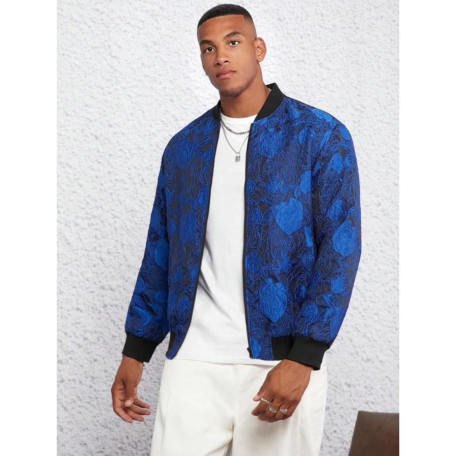 【並行輸入品】Men's 2023 Autumn And WinterJjacket Coat Outerwear Men Floral Jaの画像