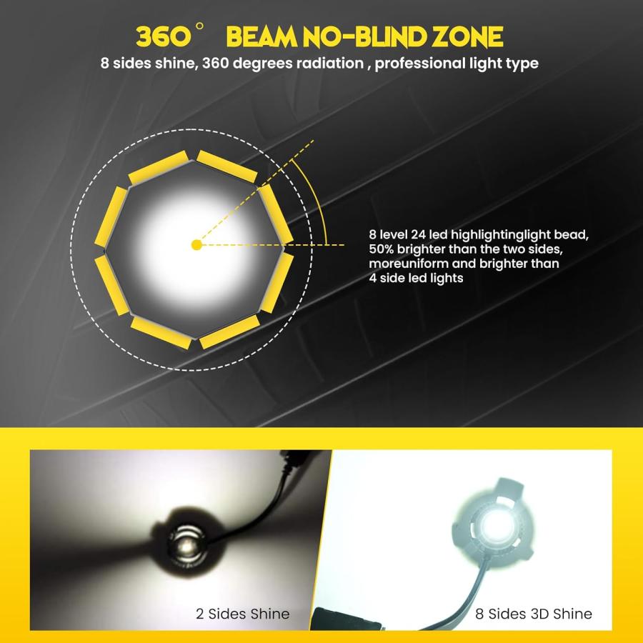 【並行輸入品】AILEO HB3 9005 LED Bulbs 360 Degree 2023 Upgraded 80W 16000LM Superの画像