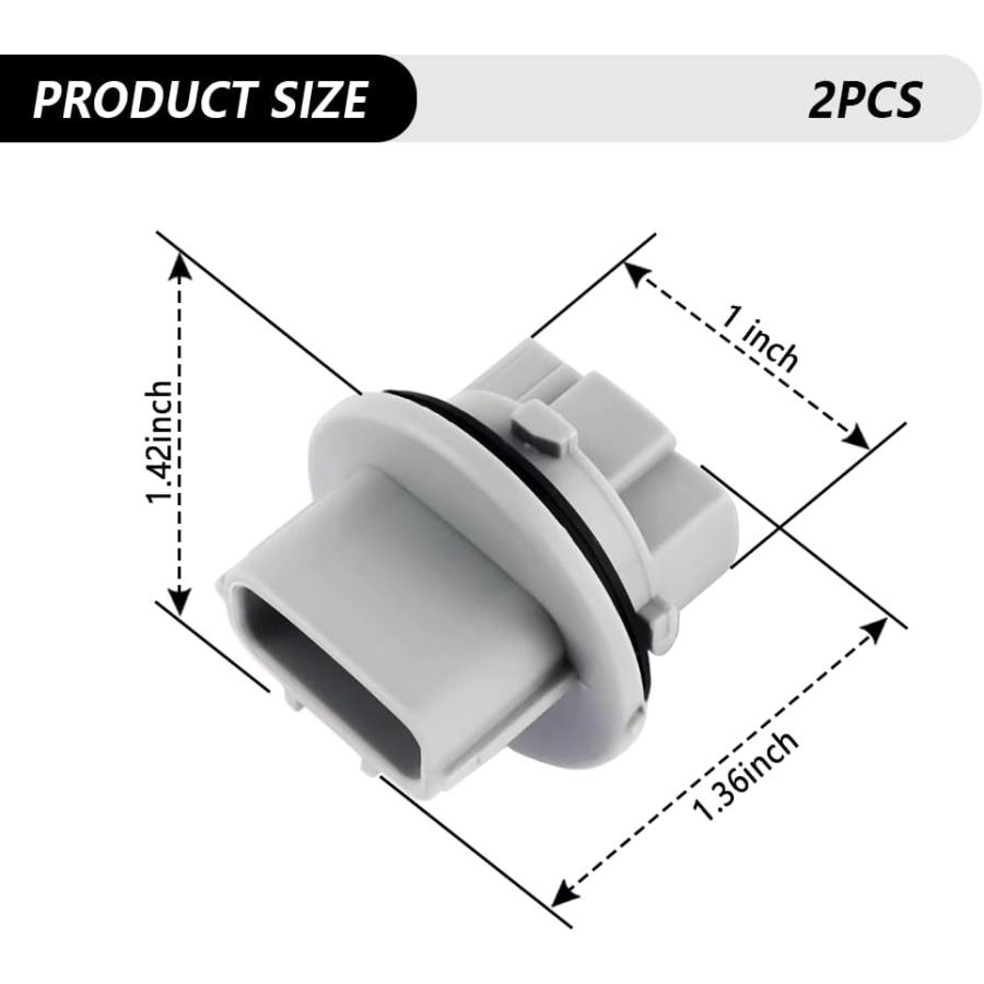 【並行輸入品】2Pcs Turn Signal Socket Replaces OEM#90075-60060 Front Turn Signal B_1