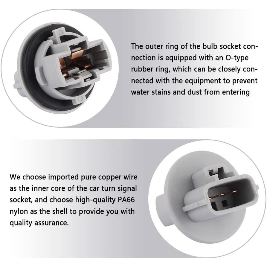 【並行輸入品】2Pcs Turn Signal Socket Replaces OEM#90075-60060 Front Turn Signal B_3
