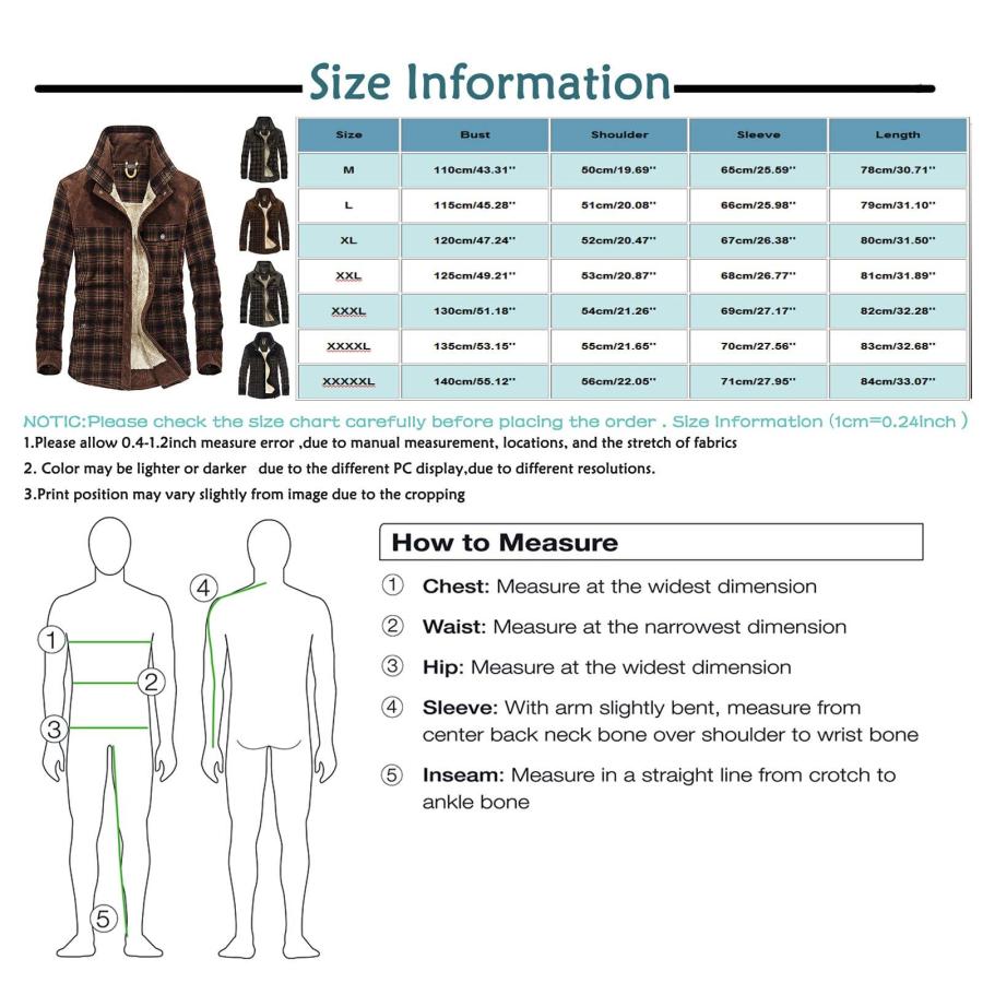 【並行輸入品】Ymosrh Mens Jacket, Men's Fleece Lined Shirt Jacket Plaid Soft Wの画像