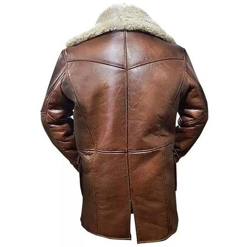 【並行輸入品】Tom Hardy Bane Dark Knight Rises Fur Shearling Trench leather Jaの画像