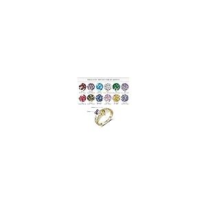 【並行輸入品】10k Gold 2 Stone Mothers Ring 14k Yellow Gold Mothers Ring Persoの画像