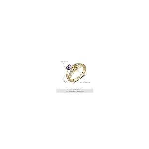 【並行輸入品】10k Gold 2 Stone Mothers Ring 14k Yellow Gold Mothers Ring Persoの画像