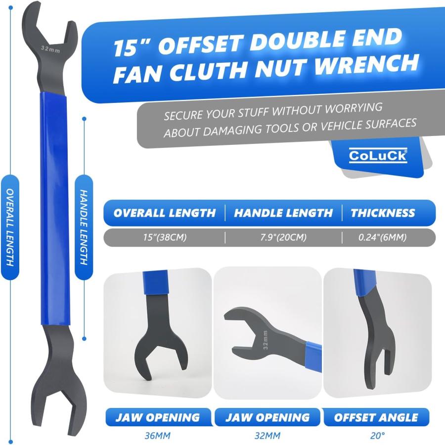並行輸入品】CoLuck ファンクラッチレンチセット - 32mm & 36mm