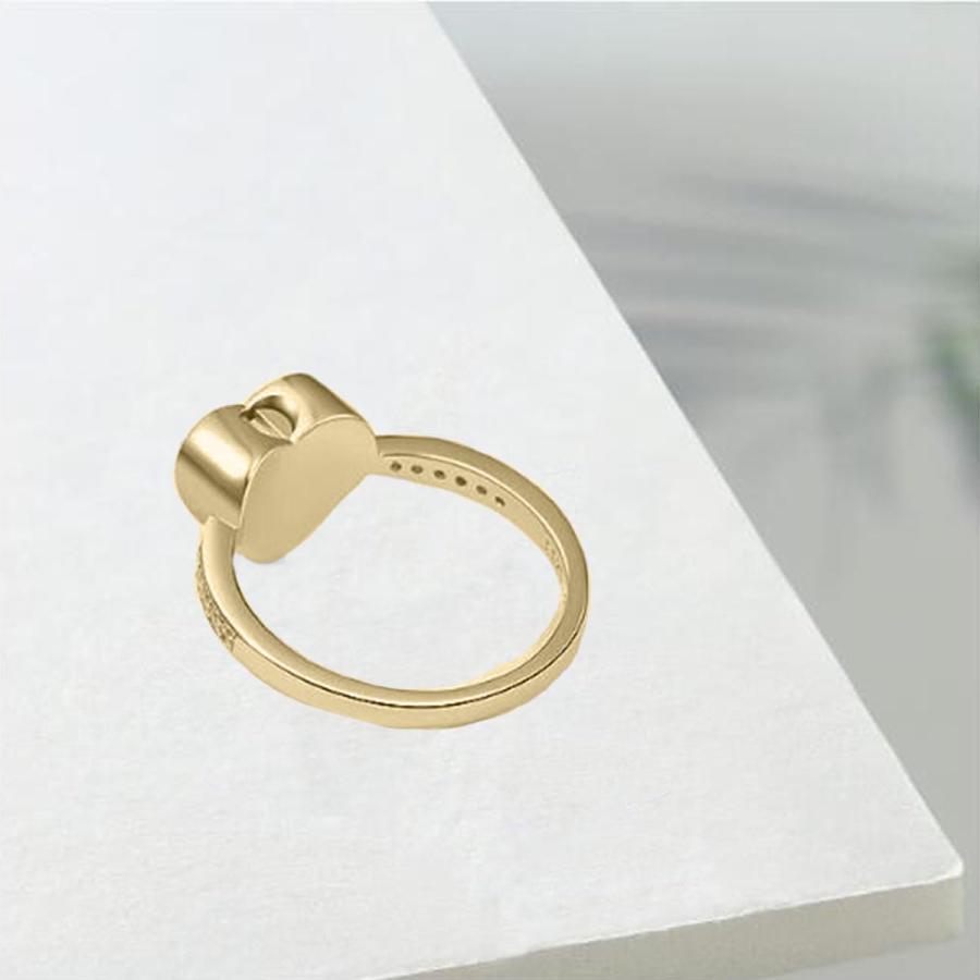 【並行輸入品】OUTANG 10K 14K 18k Solid Gold Personalized Heart Urn Ring Pet's or Hの画像