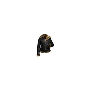 【並行輸入品】Women's Leather Jacket with Hood, Shearling Aviator Pilot Bomberの画像