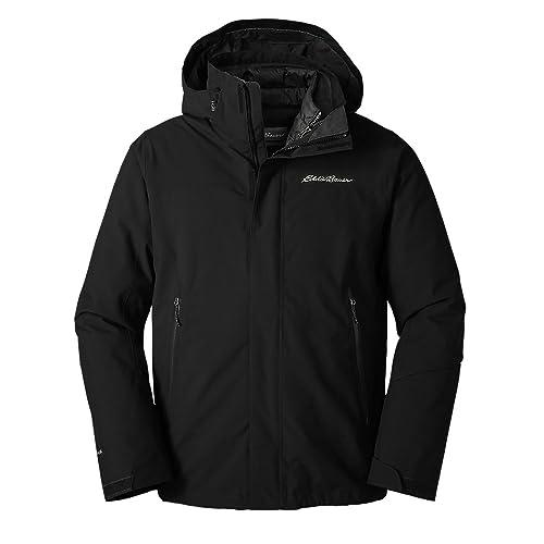 【並行輸入品】Eddie Bauer Men's Powder Search 2.0 3 In 1 Jacket, Black, Mediumの画像