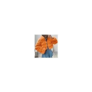 【並行輸入品】My?Orders?Placed,Short Faux Furry Splicing Jackets for Women Winの画像