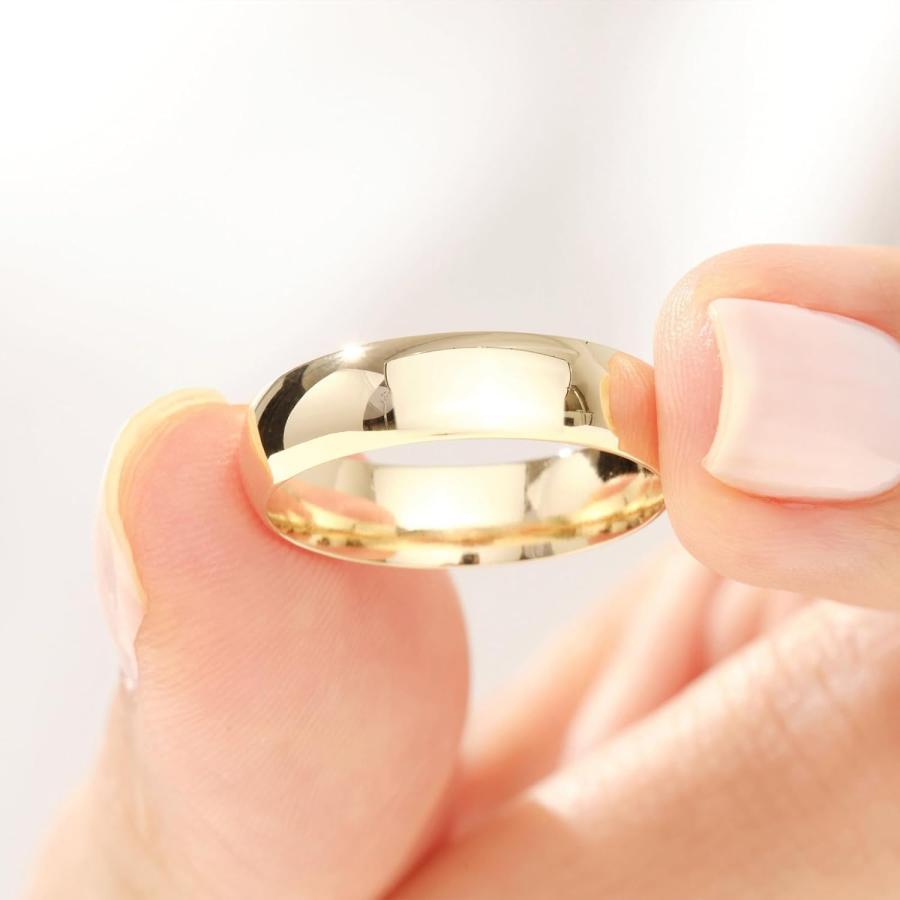 【並行輸入品】Jelafu 本物の10K/14K/18Kソリッドゴールド結婚指輪 女性用 個人用ソリッドゴールド結婚指輪 メンズまたはレディース 2/の画像