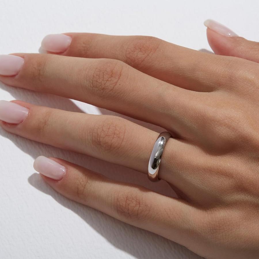 【並行輸入品】Jelafu 本物の10K/14K/18Kソリッドゴールド結婚指輪 女性用 個人用ソリッドゴールド結婚指輪 メンズまたはレディース 2/の画像