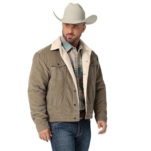 【並行輸入品】Wrangler Men's Corduroy Jacket Brown Lの画像