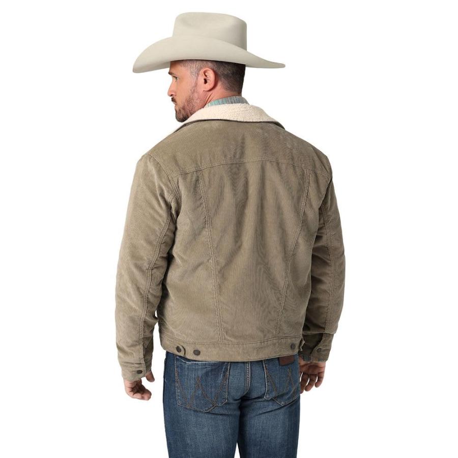 【並行輸入品】Wrangler Men's Corduroy Jacket Brown Lの画像