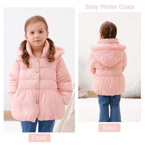 Pink Winter Coats for Little Girls Comfortable Button Down Light 並行輸入品｜good-face｜05