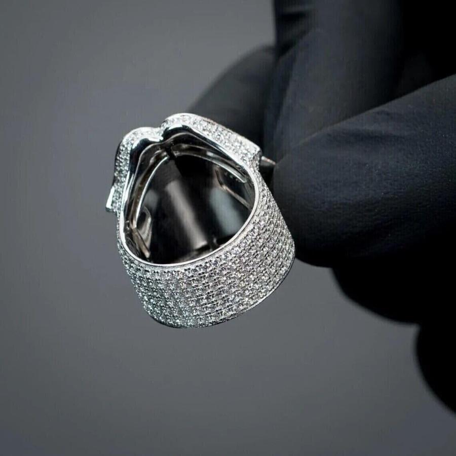 【並行輸入品】icedout Custom Ring Iced Out Diamond Ring Tongue Lip Rings Hip Hop S_4