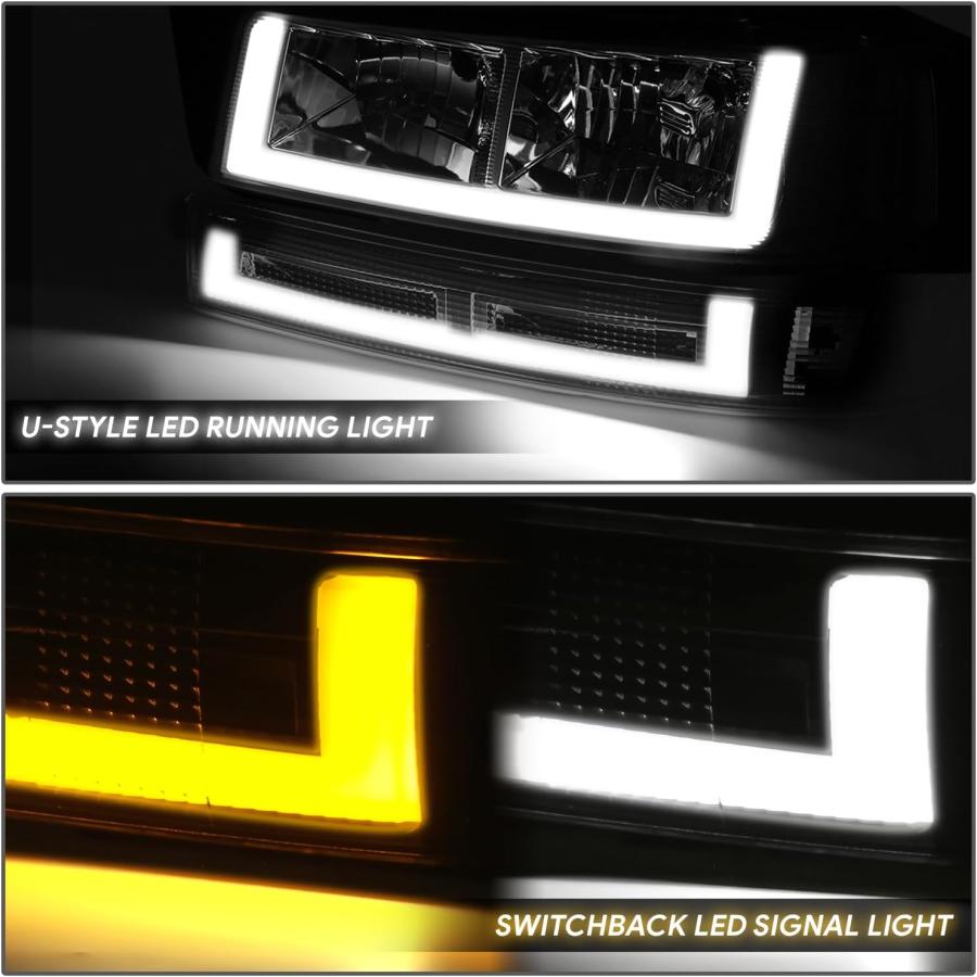 【並行輸入品】DNA MOTORING Uスタイル LED DRL ヘッドライト+パーキング/ターンランプセット 03-14 Express/Savaの画像