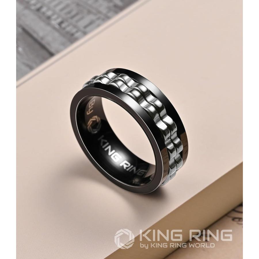 並行輸入品】King Ring ギアスピナーリング 8mm ウルトラポリッシュ