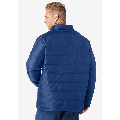 【並行輸入品】KingSize Men's Big & Tall Packable puffer jacket   Big   5XL, Blの画像