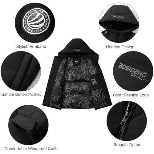 【並行輸入品】BOSIDENG Men's Winter Thicken Down Jacket with Hood,Windproof Puの画像